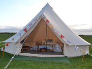3*2M Glamping Outdoor Camping Canopy 285G Color Beige Cotton Canvas Bell Tent supplier