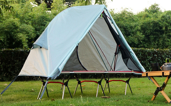 Explore the Outdoors with Our Outdoor Camping Tents 200*120*95CM Blue 210D Polyester Oxford Tent Cot with Folding Camp Bed supplier