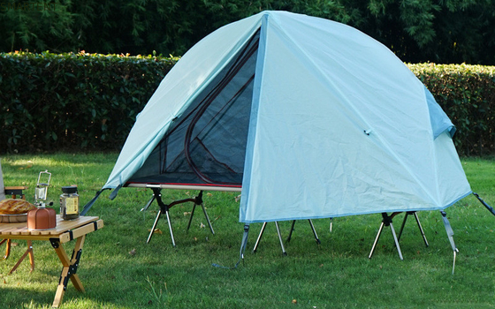 Explore the Outdoors with Our Outdoor Camping Tents 200*120*95CM Blue 210D Polyester Oxford Tent Cot with Folding Camp Bed supplier