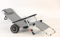 Custom Grey Aluminum Frame Foldable Beach Wagon Folding Beach Chair 154x77x60CM supplier