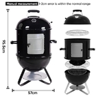 Black Custom Cool Camping Vertical Charcoal Smoker Grills 2 In 1 18 Inch 63X48.9X95.5CM supplier