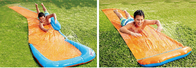 Fancy Outdoor Leisure Equipment PVC Customized Colored Inflatable Double Splash Water Slide 60~120cm Deflated supplier