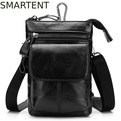 Luxury Crossbody Neck Wallet 4.9*7.3*2.3'' Black Genuine Leather Multifunctional Travel Bag supplier