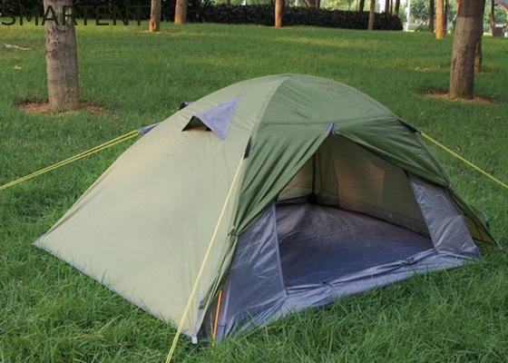 Outdoor Camping Parent-Child Equipment 210*110CM Double Layer Waterproof Green PU Coated 190T Trekking Tent supplier