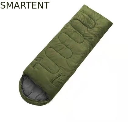 80''*28'' Waterproof Green 1 Person Envelope Design Mountain Sleeping Bags 190T Polyester supplier