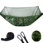 Automatic Quick Opening Lightweight Army Green 210T Nylon Hammock 250*120CM With Mosquito Net For Outdoor Camping supplier