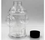 Special Design Shape 300ml PET Transparent Bottle Unique Fire Cock Shaped Plastic Water Liquid Flask supplier