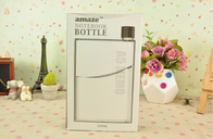 Modern A4 A5 Notebook Design Sport Drinking Bottle Clear Plastic AS 420ML Water Flask BPA Free supplier