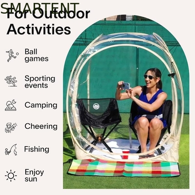 50*50*62''Inch Outdoor PVC Transparent Waterproof Single Layer Fiberglass Frame Pop Up Sports Tent With UV Protection supplier