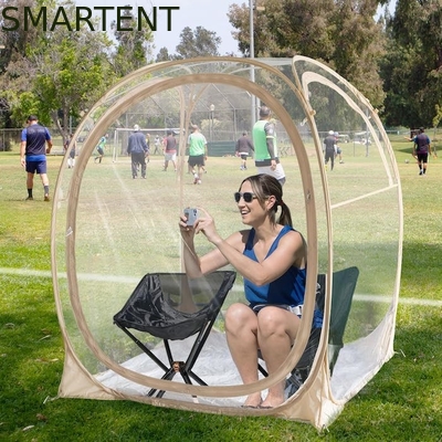 50*50*62''Inch Outdoor PVC Transparent Waterproof Single Layer Fiberglass Frame Pop Up Sports Tent With UV Protection supplier