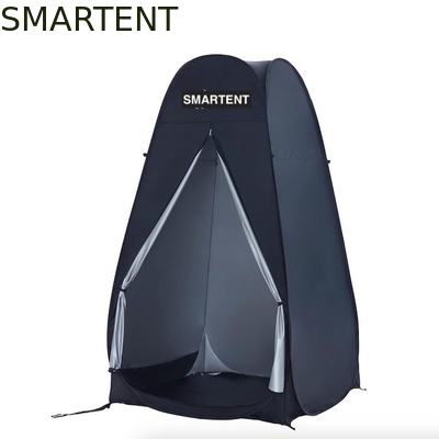 120*120*200CM Black Pop Up Privacy Tents With Zippered Doors Silver Coated Polyester Waterproof Camping Shelter supplier