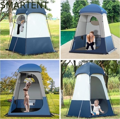 160*160*240CM Blue Waterproof 210T Polyester Pop Up Privacy Tents With UV Protection For Camping And Outdoor Events supplier