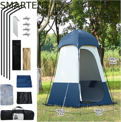 160*160*240CM Blue Waterproof 210T Polyester Pop Up Privacy Tents With UV Protection For Camping And Outdoor Events supplier