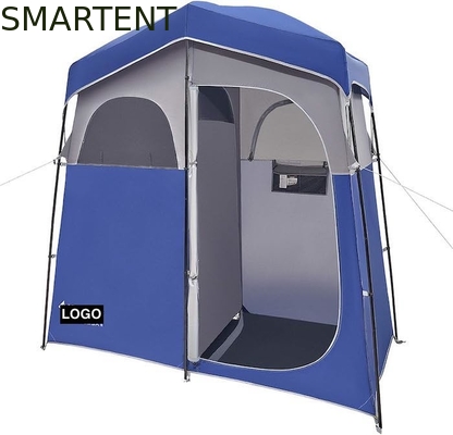 2.11*1.07*2.13M Blue Waterproof Polyester Instant Pop Up Privacy Tents With Full Coverage Zippered Door And Windows supplier