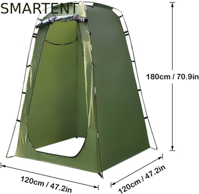 120*120*180CM Green Color Silver Coated Polyester Pop Up Privacy Tent Waterproof For Camping Beach Outdoor Events supplier