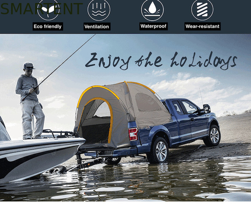(200+50)*170*170CM All Weather Camouflage Waterproof Polyester 210D Pop Up Pickup Truck Rear Tent For Outdoor Camping supplier