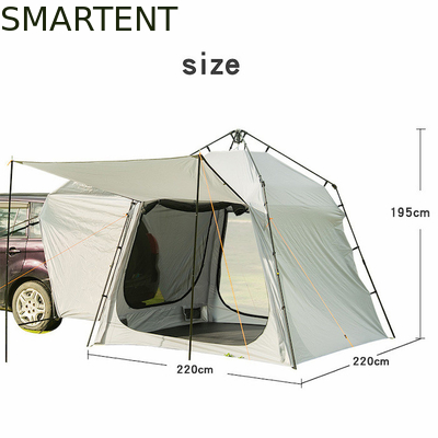 220*220*195CM Fiberglass 4-Person Grey PU2000MM Polyester 210D SUV Camping Tent Waterproof With UV Protection Easy Setup supplier