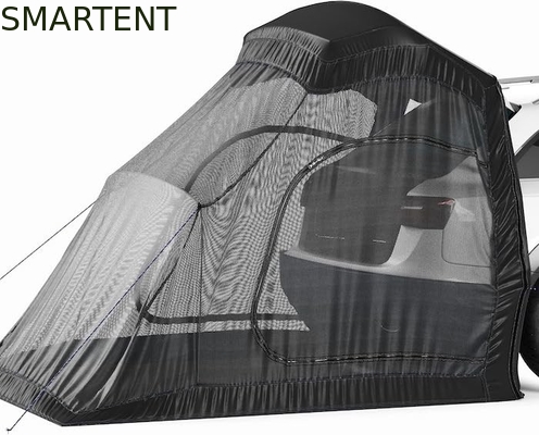183*183*213CM Black Waterproof Coated Polyester Auto Camping Tent Compact Car Shelter Easy Setup For 2-4 People supplier