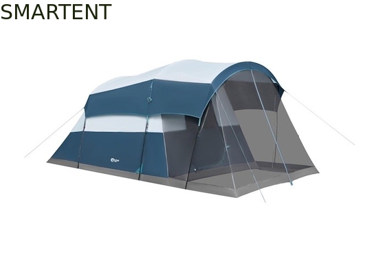 Outdoor Camping Parent-Child Equipment 6.1*2.44*1.93Meter Large Dual Color Blue-Grey Waterproof Coated Polyester Family Party Tent Fit For 6-8 Person supplier