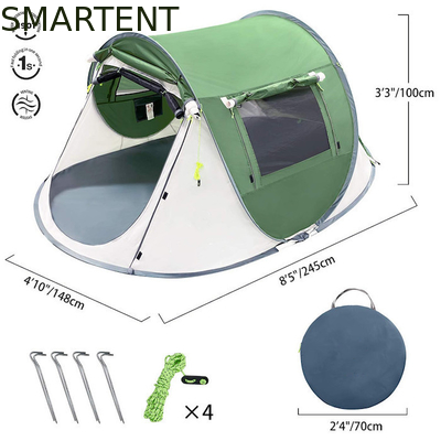 2 Person 245*148*100CM Green Waterproof Polyester Outdoor Camping Spacious Pop Up Boat Tent With Mesh Ventilation supplier