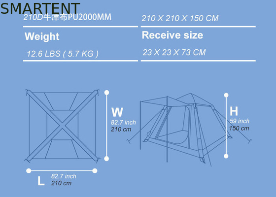 Outdoor Camping Dual Color Waterproof 210D Double Layer Air Filled Tent With TPU Air Poles For Enhanced UV Protection supplier