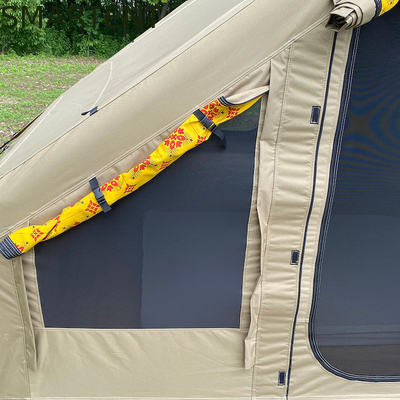 395*300*200CM Waterproof Khaki Oxford 600D PVC 4-8 Person UV Resistant Blow Up Camping Tent For Outdoor Camping supplier