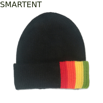Outdoor White Color Recycle Sustainable RPET Knitted Beanie Adult Size For Winter supplier