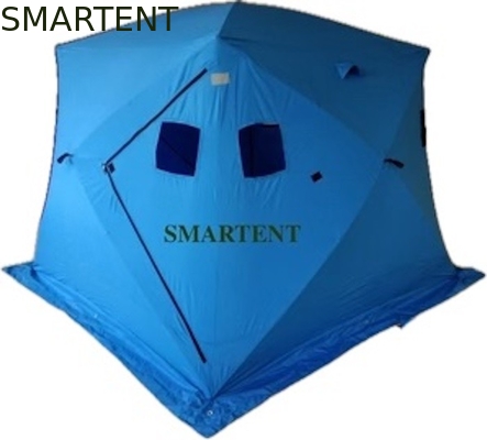 147X147X165CM Black Outdoor Work Tent Fiberglass Waterproof Coated Polyester 150D One Man Flip Over Ice Shelter supplier