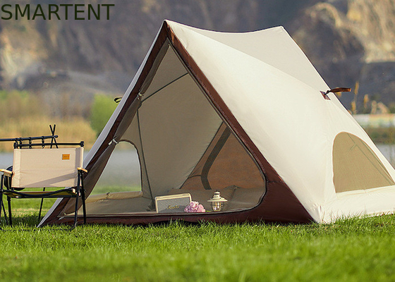 150X200X130CM Outdoor Portable Waterproof PU2000MM Coated 210T Polyester Triangle Shape Design Pop Up Camping Tent Fully Automatic Quick-Opening Beach Canopy supplier
