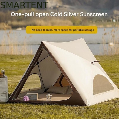 150X200X130CM Outdoor Portable Waterproof PU2000MM Coated 210T Polyester Triangle Shape Design Pop Up Camping Tent Fully Automatic Quick-Opening Beach Canopy supplier