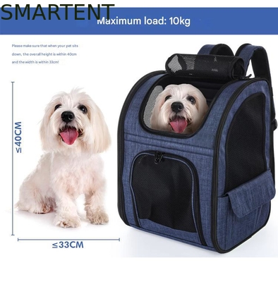 Outdoor 33.5*27*42CM Blue Cationic Oxford Expandable Pet Travel Backpack Soft Fabric Lovely Pet Necessities For Your Satisfied Companions supplier
