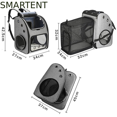 34*27*42.5CM Outdoor Expandable Pet Travel bag Non-Toxic Cute Pet Supplies For Unisex In Grey Features Durable Washable supplier