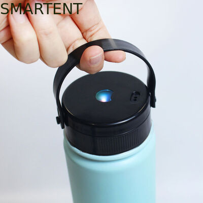 UV Sterilization Stainless Steel Large Mouth Insulated Workout Water Bottles Gray Color Carrying Handle And Customized Volume Of 500ml Perfect For Outdoor Sports supplier