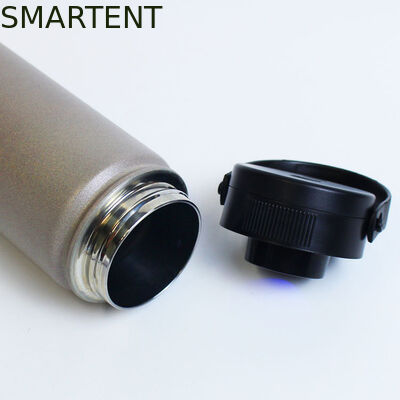 UV Sterilization Stainless Steel Large Mouth Insulated Workout Water Bottles Gray Color Carrying Handle And Customized Volume Of 500ml Perfect For Outdoor Sports supplier