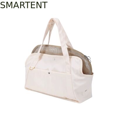 41*16*35CM Outdoor Beige Polyester Fiber Pet Travel Bag Foldable Lightweight Convenient Storage Ideal For Pet Owners On The Go supplier