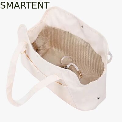 41*16*35CM Outdoor Beige Polyester Fiber Pet Travel Bag Foldable Lightweight Convenient Storage Ideal For Pet Owners On The Go supplier