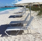 Stackable Folding Beach Lounge Chair Anti Rust White lightweight folding beach lounger supplier