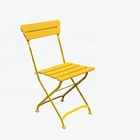 Outdoor Yellow Folding Beach Lounge Chair Metal Powder Coated Tube Frame Fold Up Beach Lounger supplier