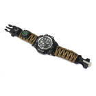 Outdoor Brown Emergency Survival Bracelet Watch Nylon Paracord Wristband supplier