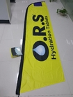 Outside Advertising Custom Beach Flags Seasonal Expo Sublimation wind feather flags supplier