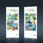 Outdoor Custom Beach Flags Aluminum Stand Retractable Display Promotional PVC Roll Up Banner supplier
