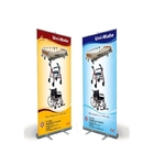 Outdoor Advertising Flag PVC W80*H200cm Aluminum Stands Retractable roll up Banner With Printing Quadri supplier
