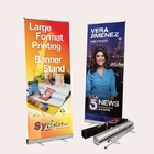 Outdoor Advertising Flag PVC W80*H200cm Aluminum Stands Retractable roll up Banner With Printing Quadri supplier