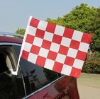 Demonstrate auto racing banners Polyester Auto Flags Banners 12x18inch Suction Cup supplier