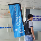 Outdoor Advertising Flag Custom Hot Sales Backpack Polyester Sublimation Printing Teardrop Banner With Aluminum Pole supplier