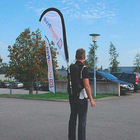 Backpack Polyester Outdoor Teardrop Flags Promotional Teardrop Banners Aluminum Pole supplier