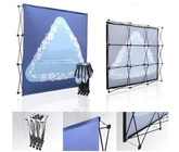 Trade Show Display Wall Magnetic Polyester Pop Up Banner Aluminum Stand supplier