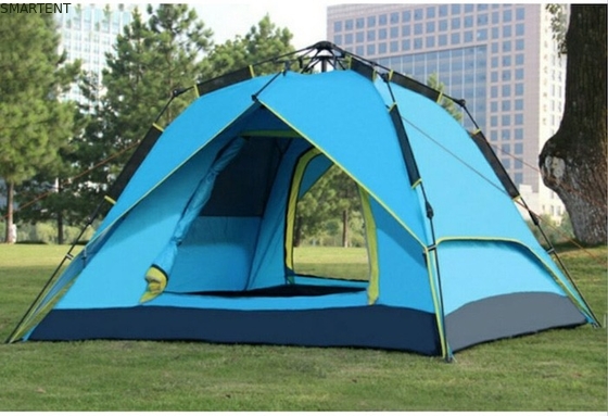 Fast Auto-Opening Fibreglass Frame Outdoor Camping Tents with Waterproof and Sunproof 190T Polyester Fabric for 3-4 Person supplier