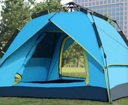 Fast Auto-Opening Fibreglass Frame Outdoor Camping Tents with Waterproof and Sunproof 190T Polyester Fabric for 3-4 Person supplier