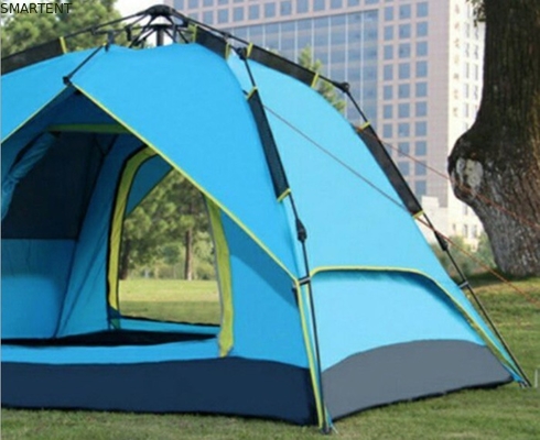 Fast Auto-Opening Fibreglass Frame Outdoor Camping Tents with Waterproof and Sunproof 190T Polyester Fabric for 3-4 Person supplier